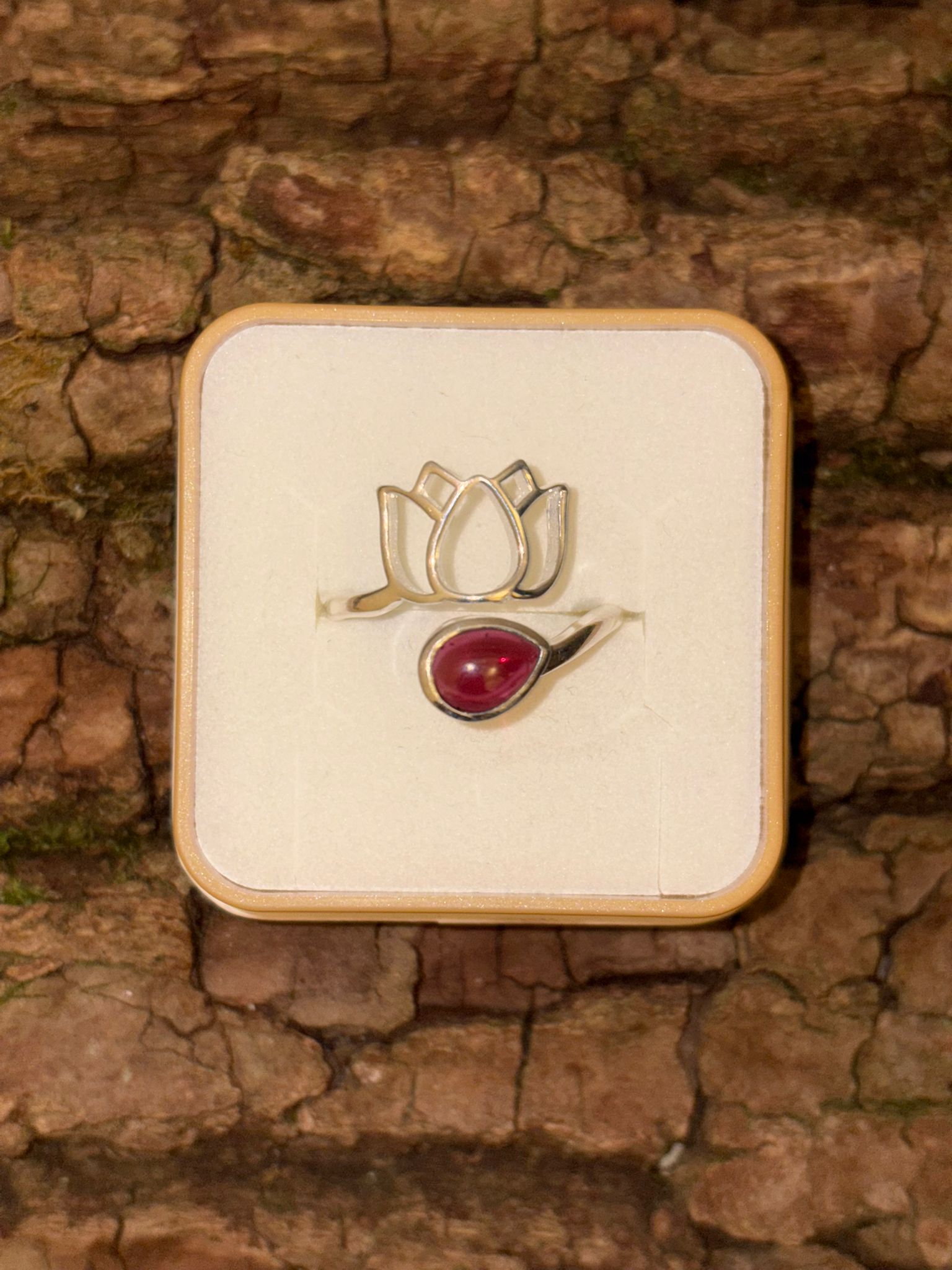Bague argent 925 grenat rhodolite