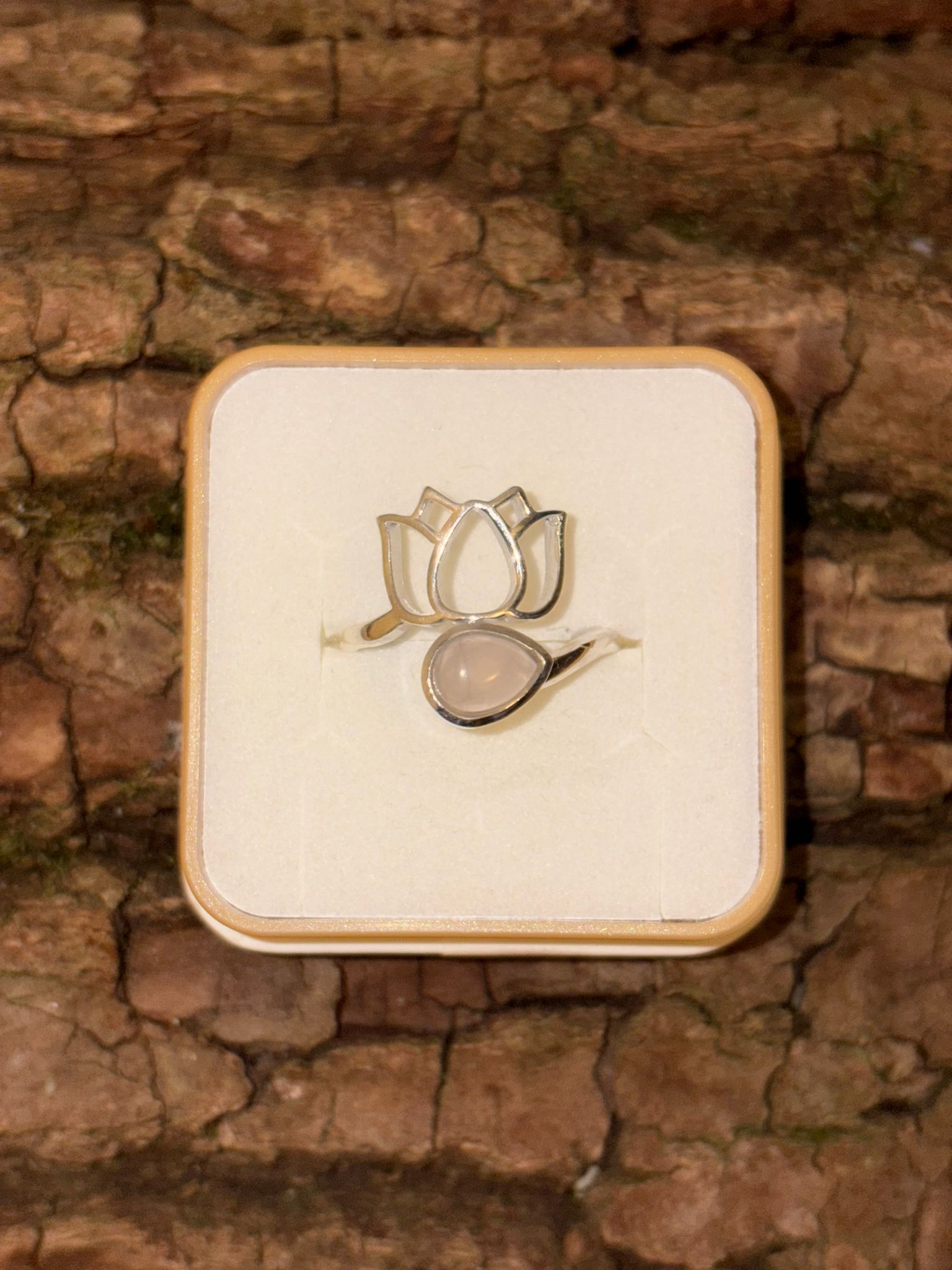 Bague argent 925 quartz rose Madagascar