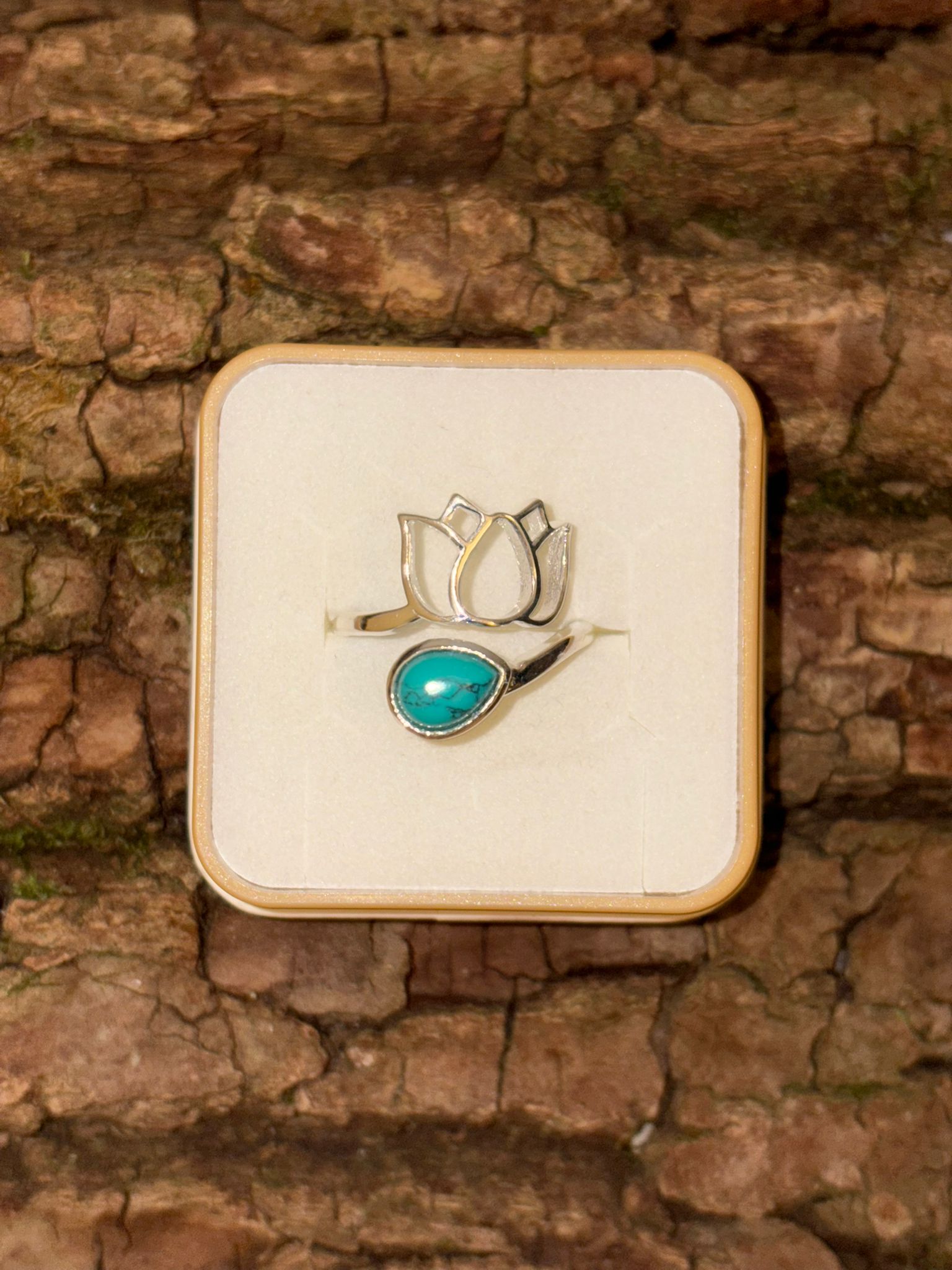 Bague argent 925 turquoise de Chine
