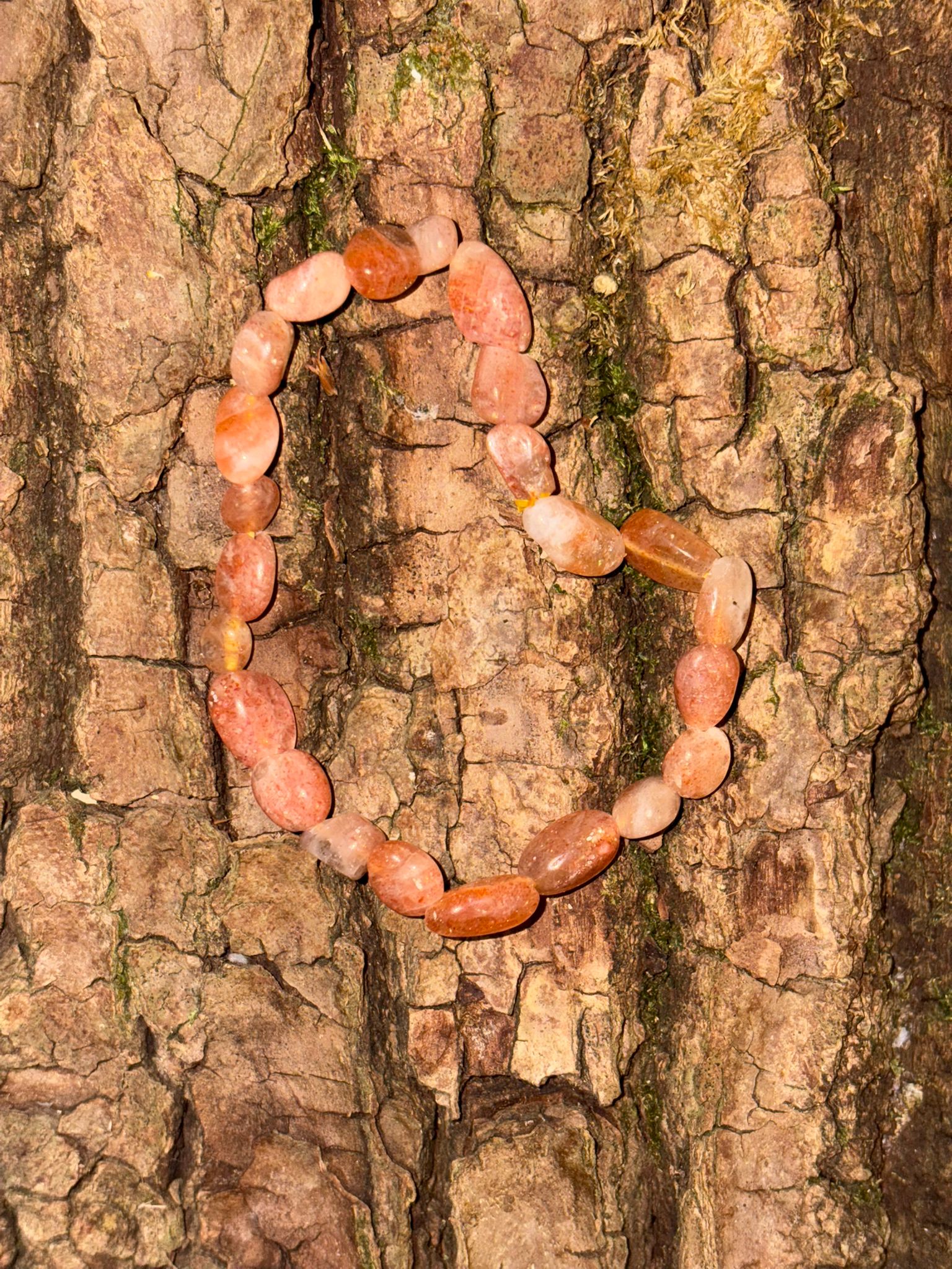 Bracelet pierres roulées pierre de soleil