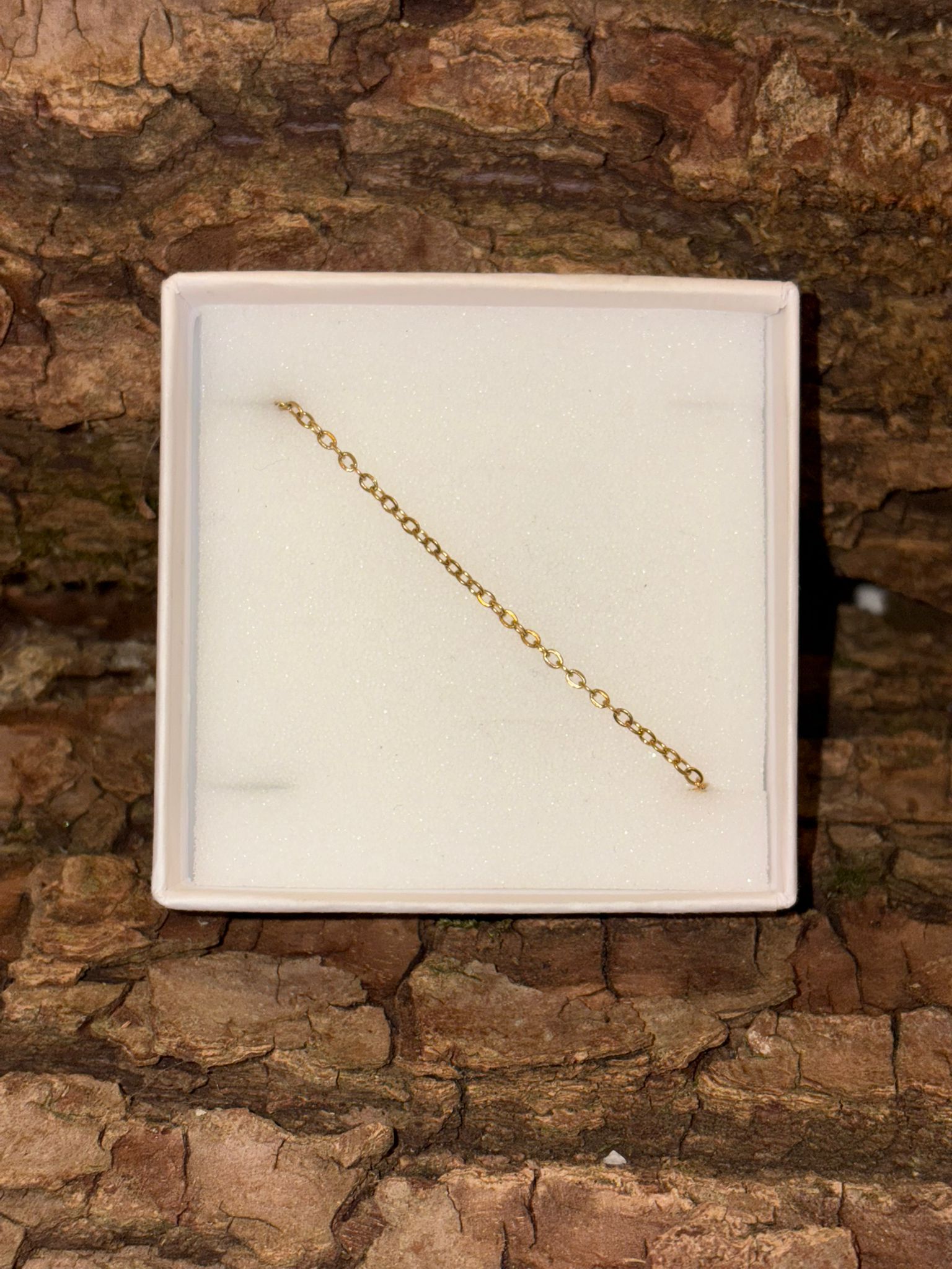 Chaîne maille forçat boule dorée 10 acier inoxydable