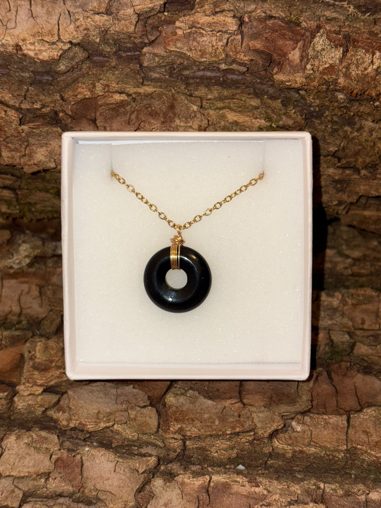 Collier rond doré Onyx