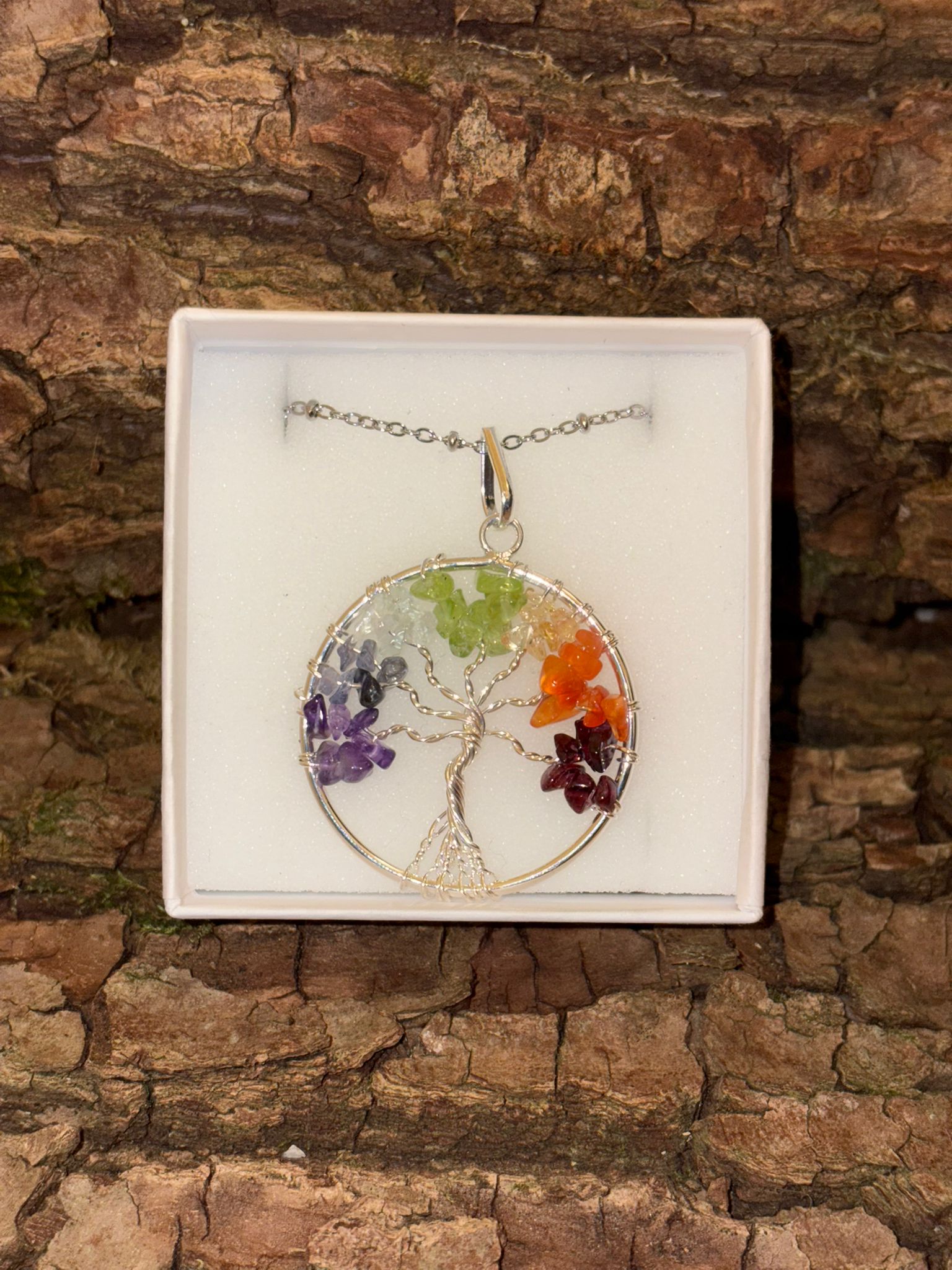 Pendentif arbre de vie 7 Chakras
