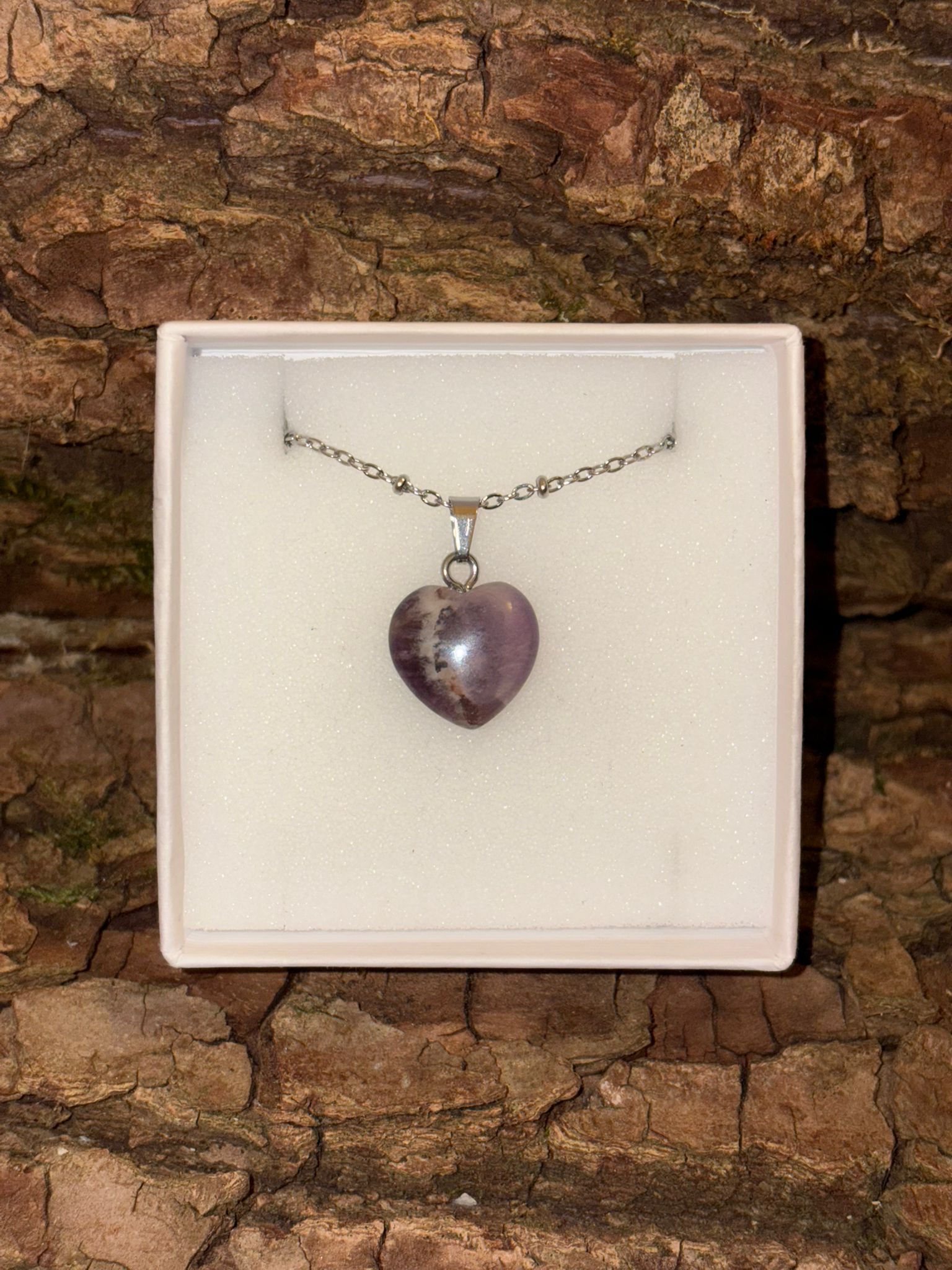 Pendentif cœur Améthyste Brésil