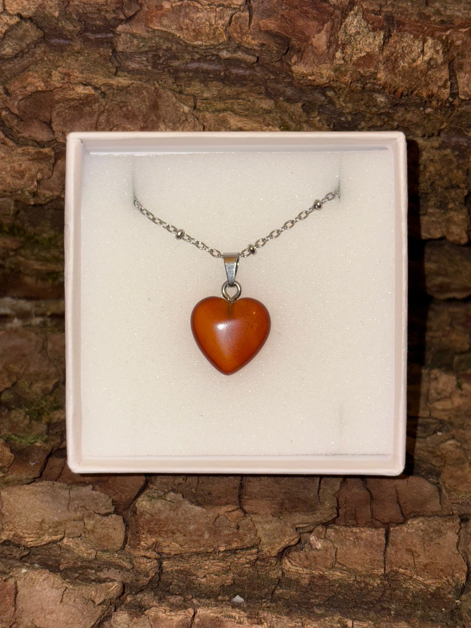 Pendentif cœur Cornaline