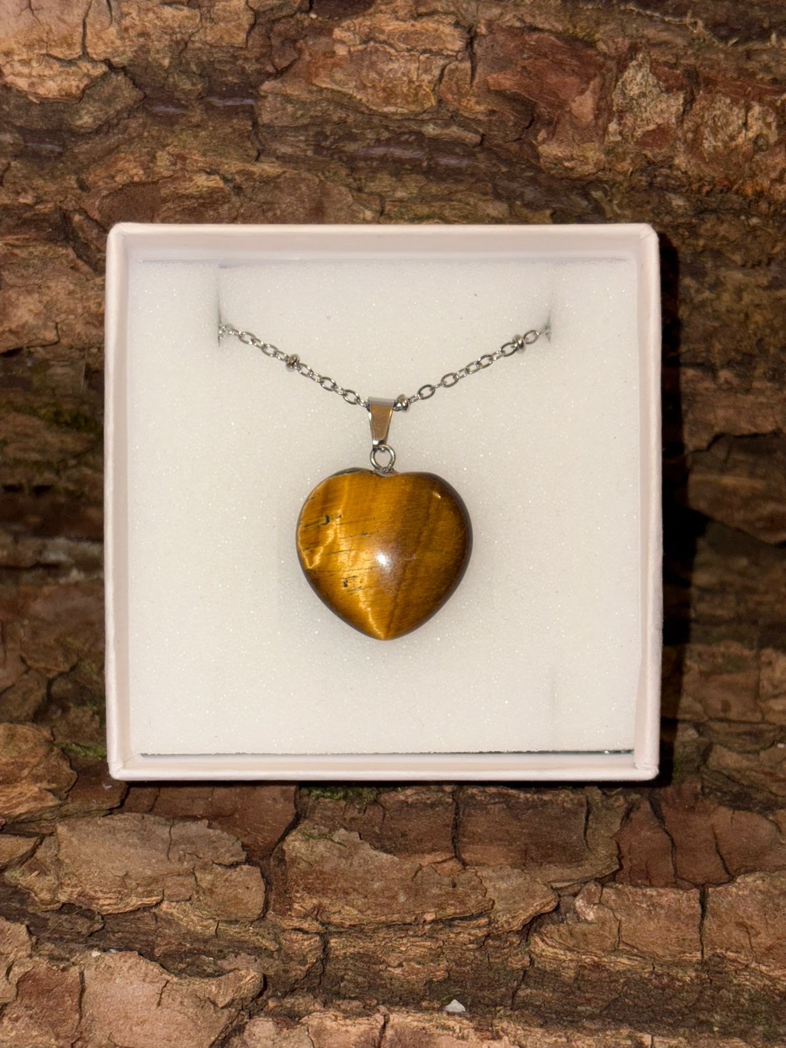 Pendentif cœur Œil de tigre