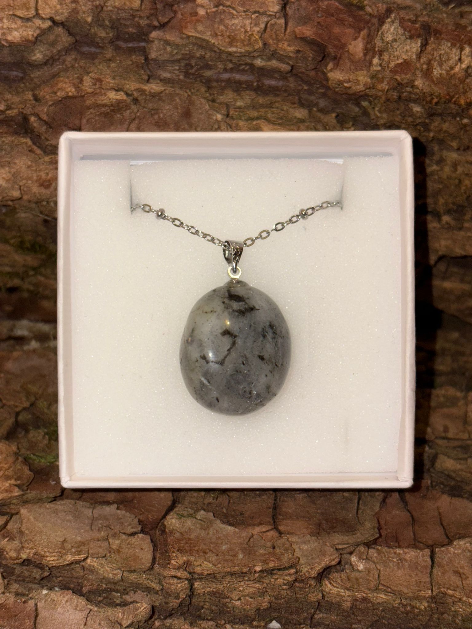 Pendentif Labradorite pierre roulée