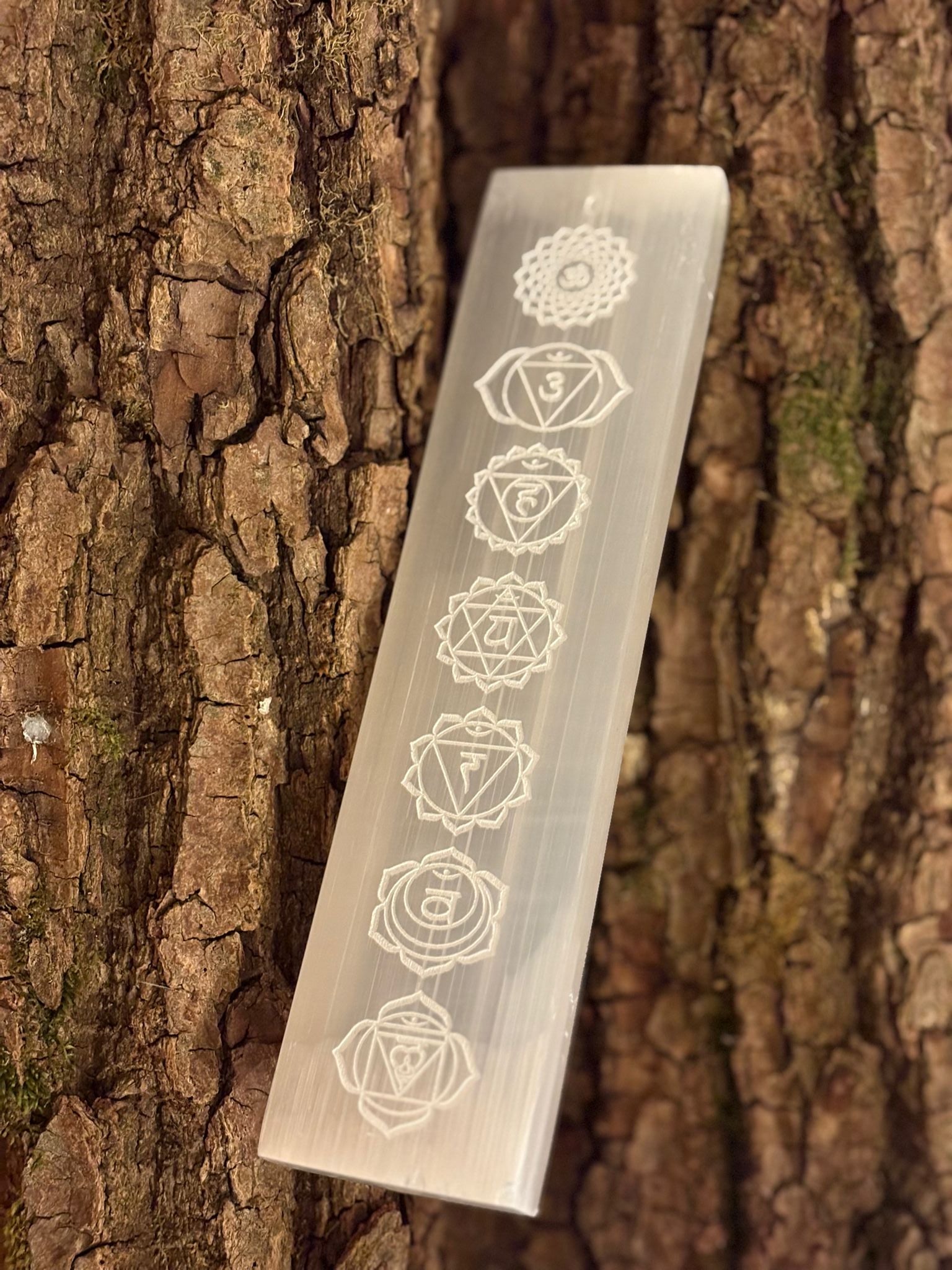Porte encens Sélénite 7 Chakras
