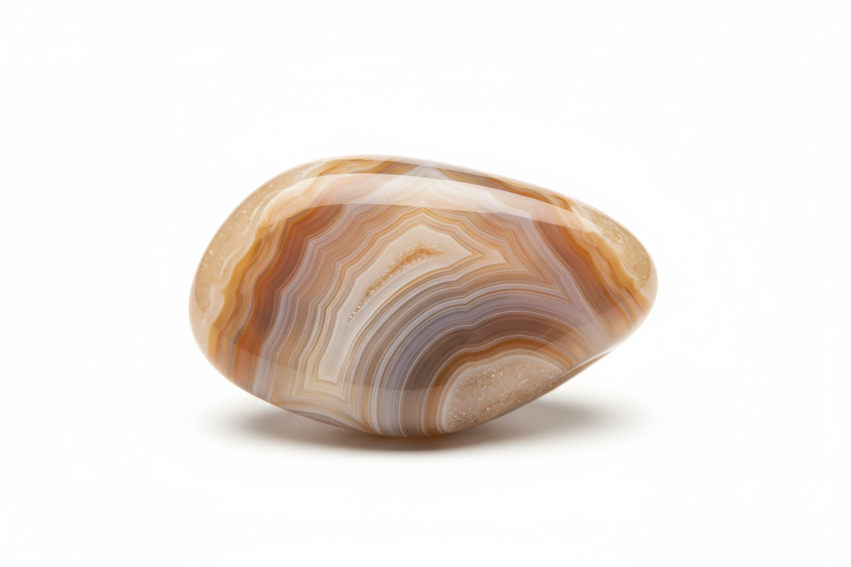 agate rivière fond blanc