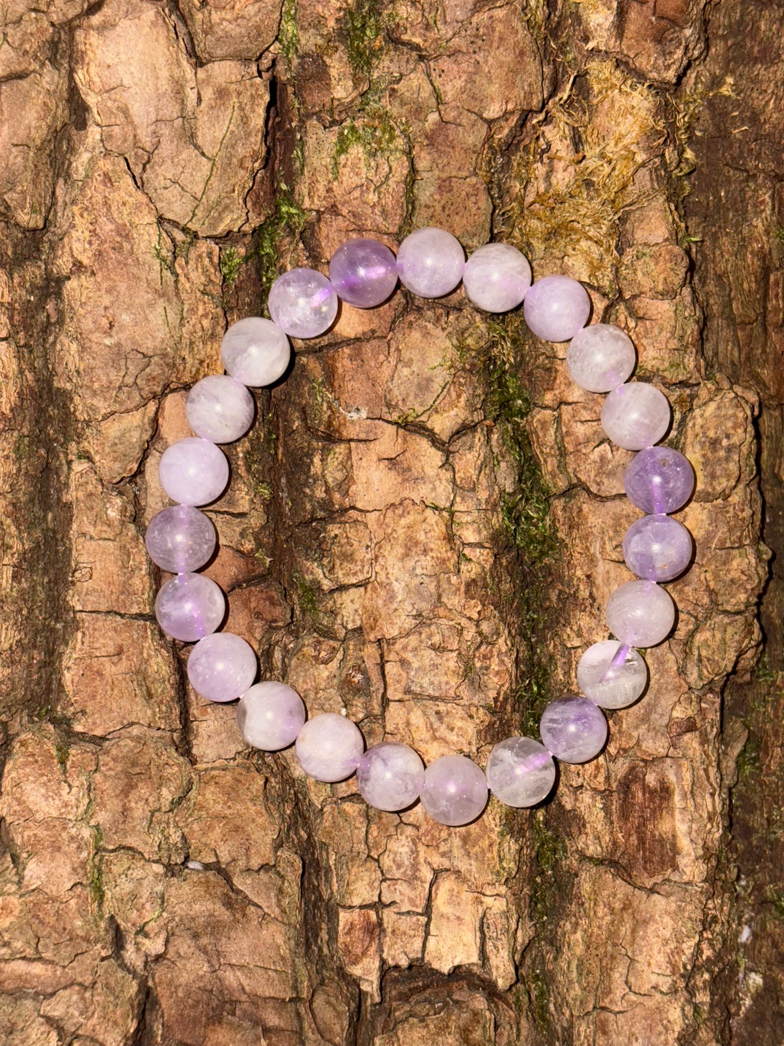 Bracelet boule Améthyste lavande