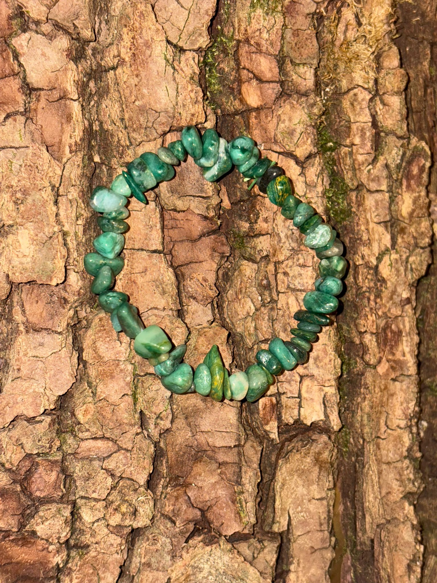 Bracelet baroque aventurine verte