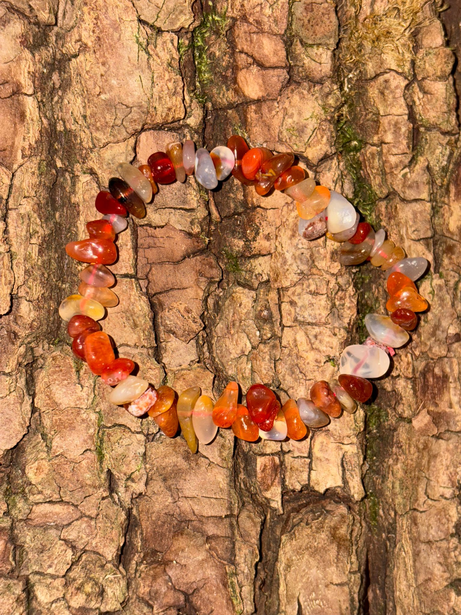 Bracelet baroque cormaline orange