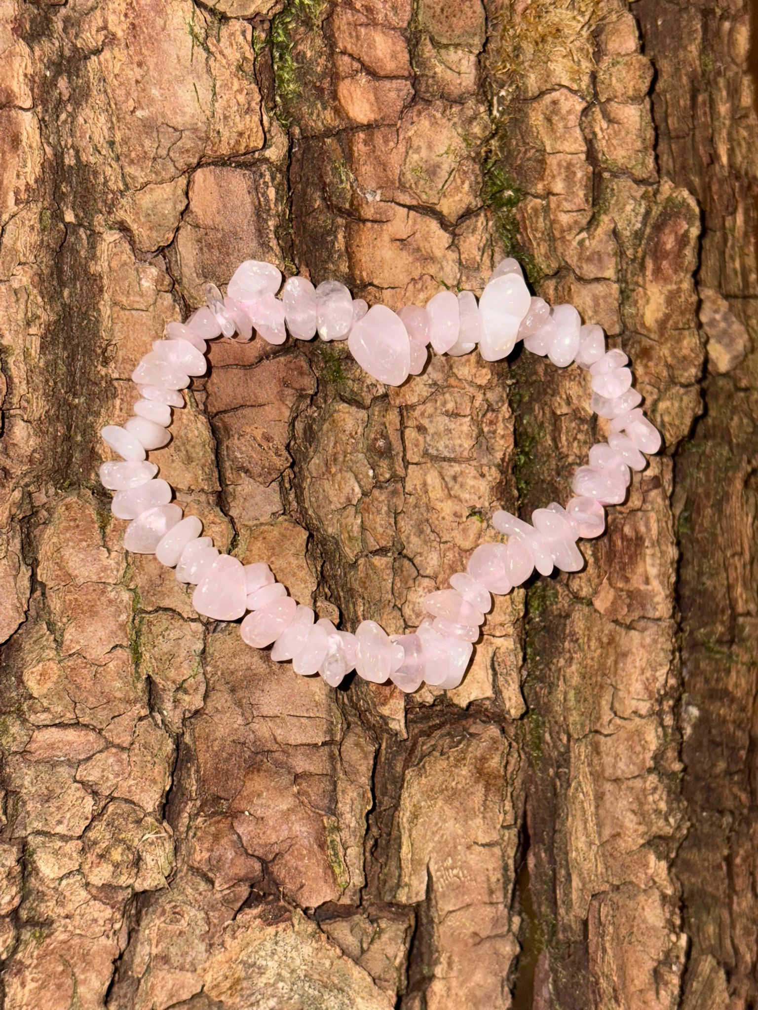 Bracelet baroque quartz rose