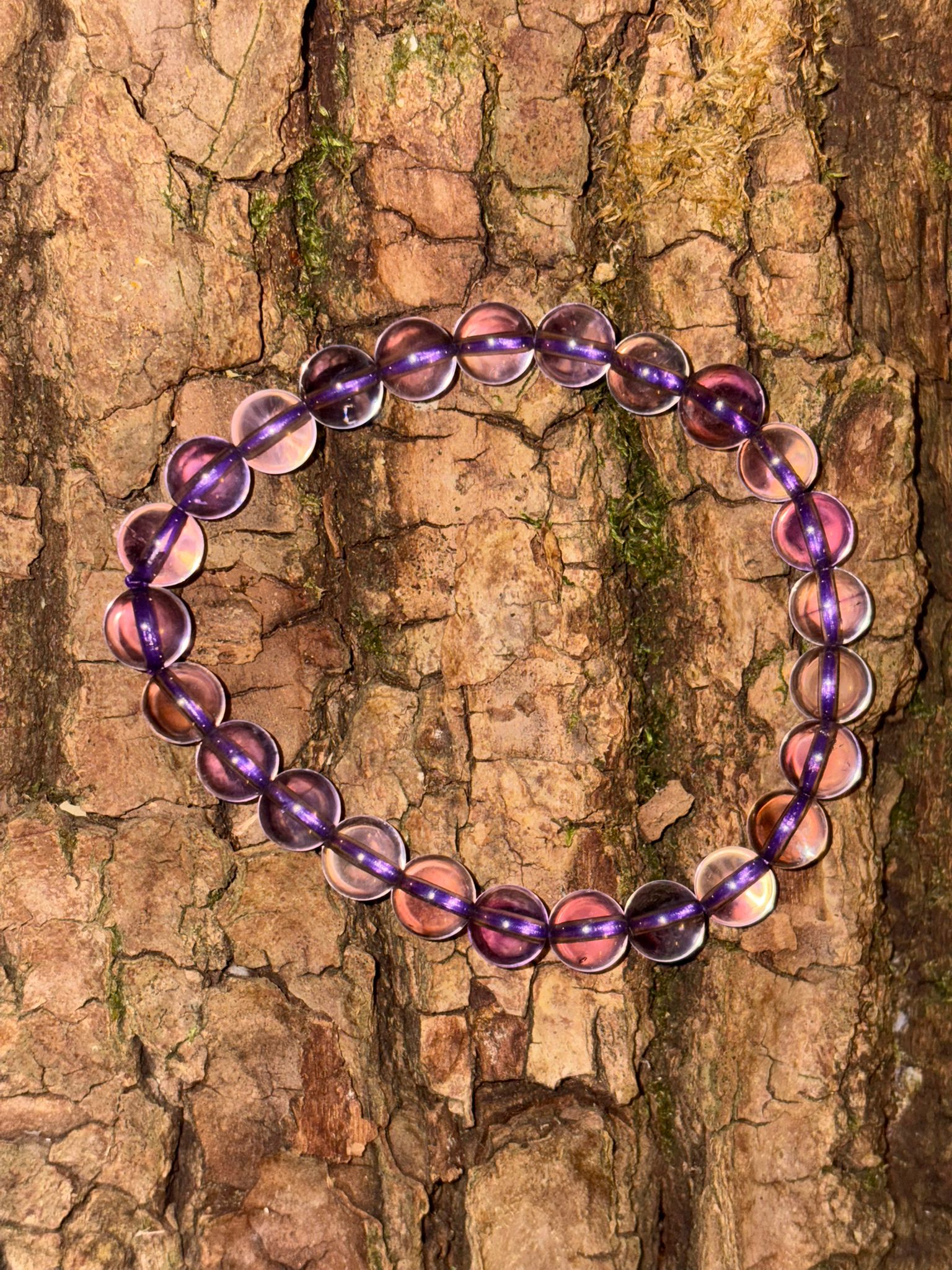Bracelet boule améthyste Brésil claire