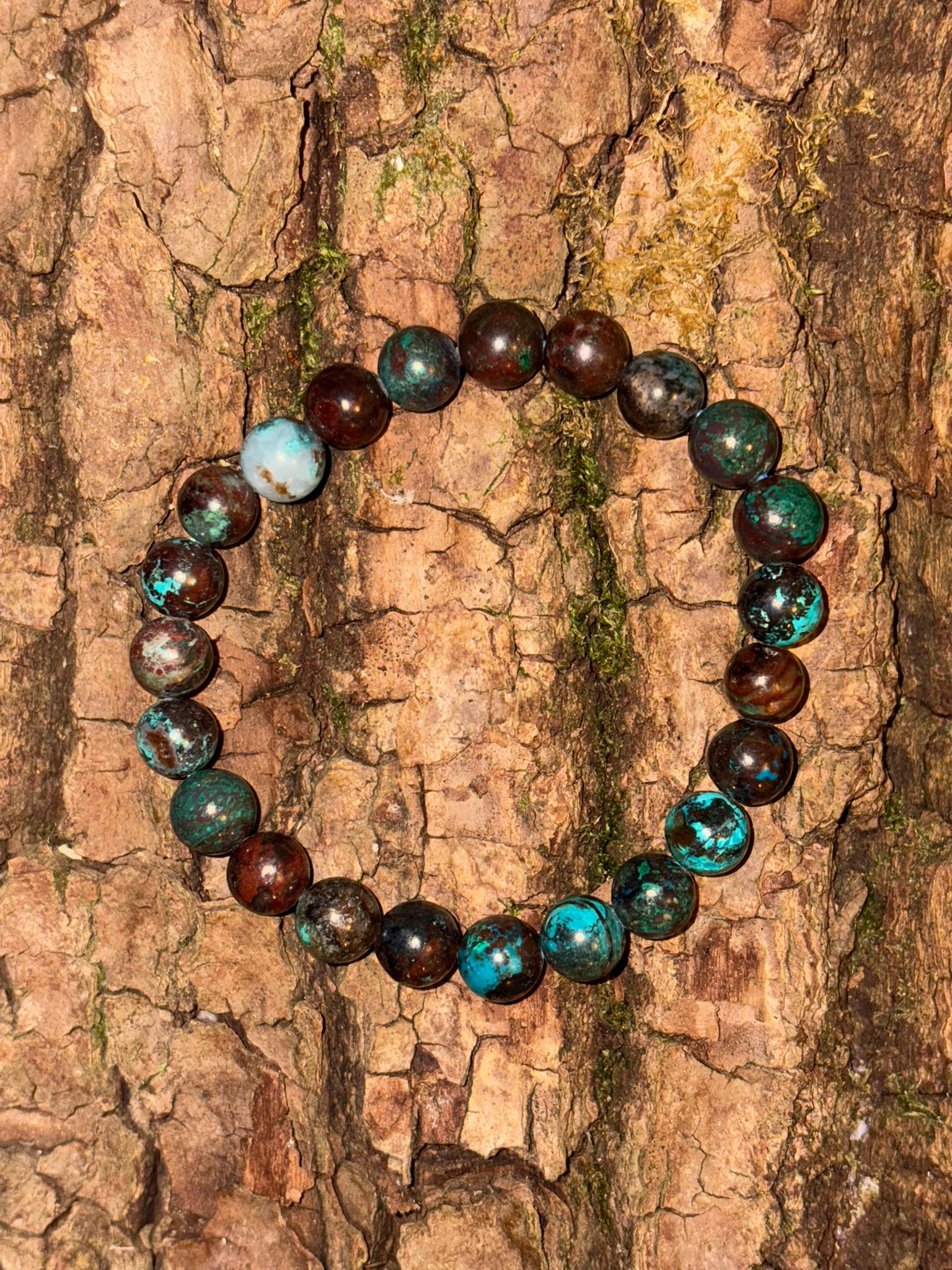 Bracelet boule chrysocolle du Congo