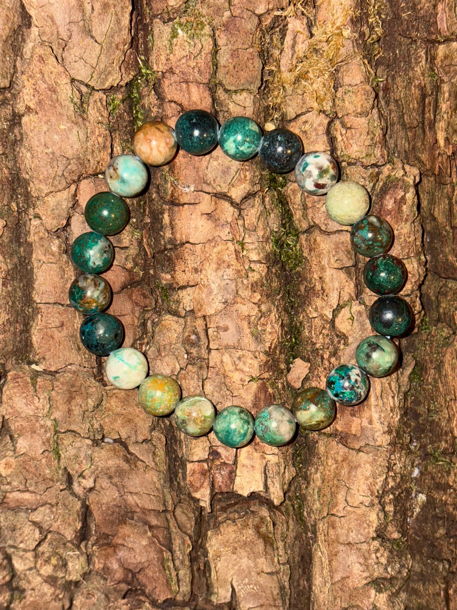 Bracelet boule chrysocolle Pérou