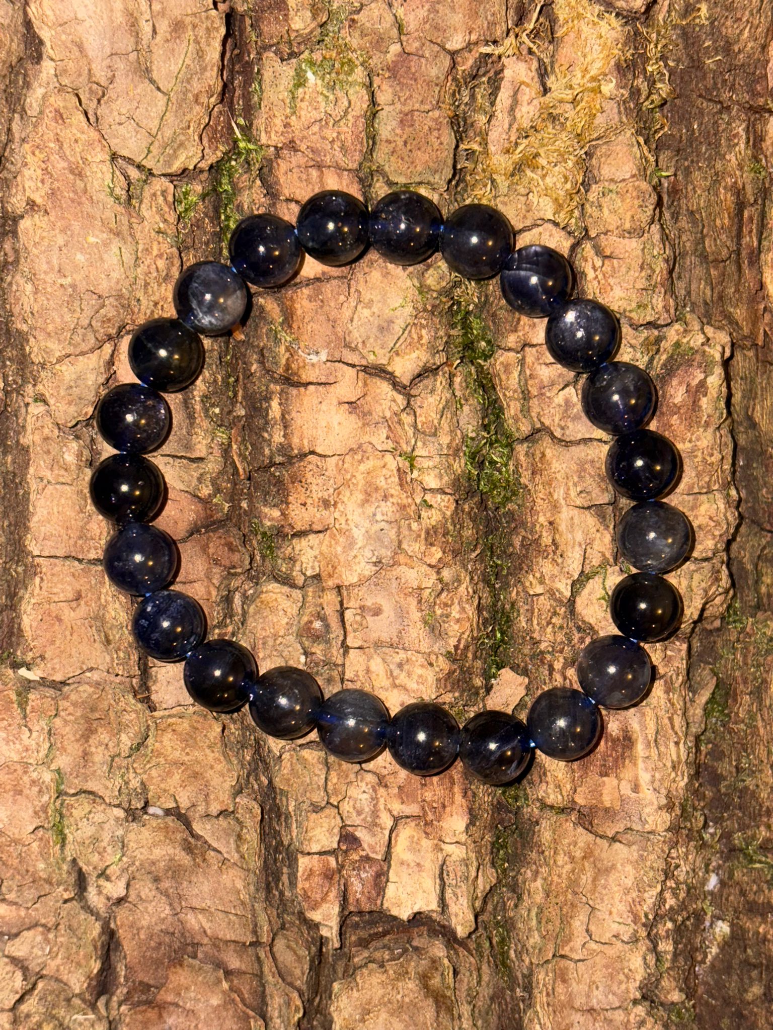 Bracelet boule cordiérite