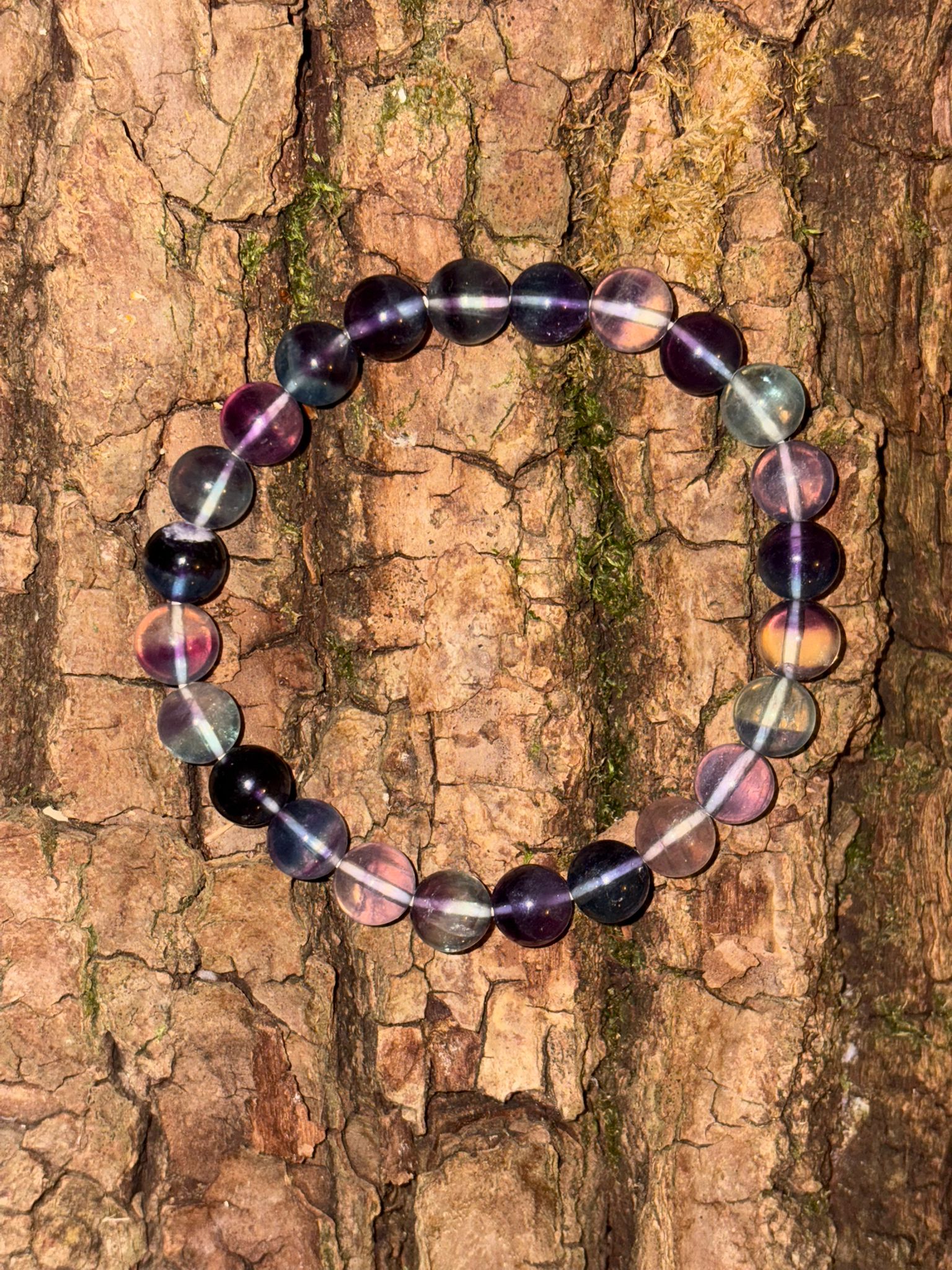 Bracelet boule fluorine multicolore