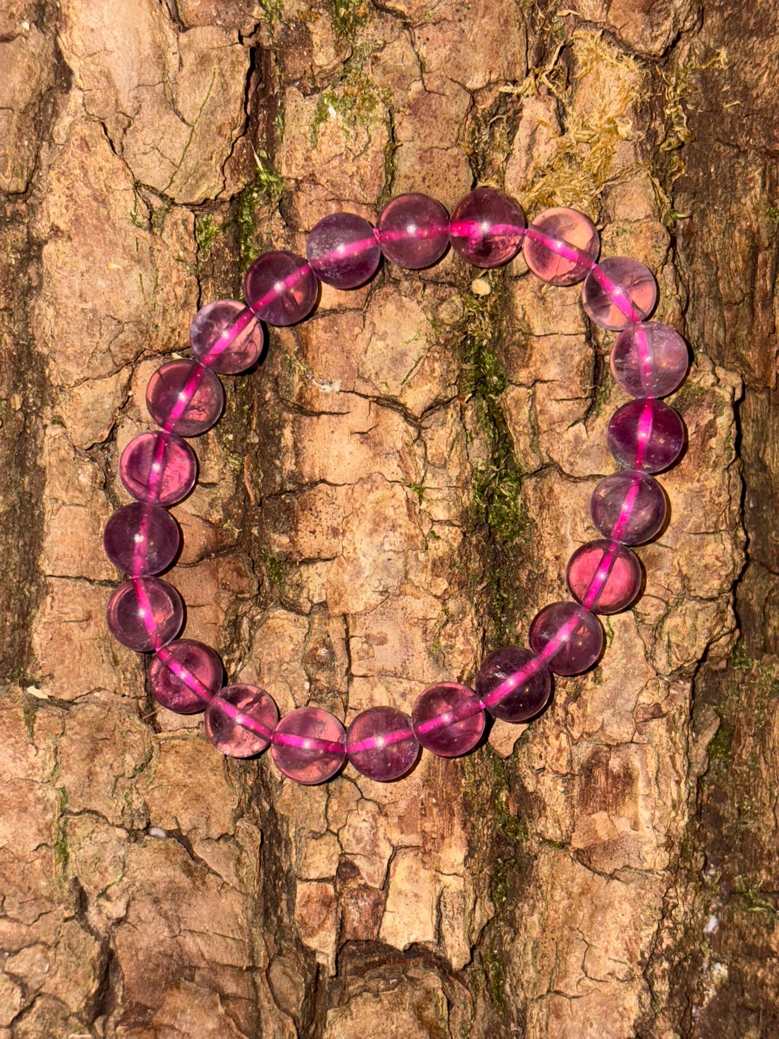 Bracelet boule fluorine violette claire