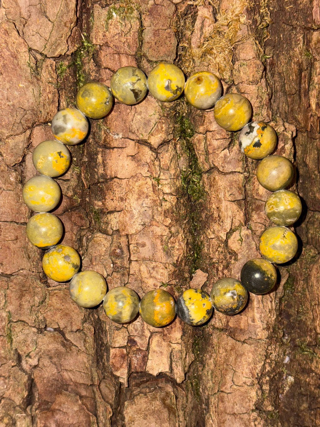 Bracelet boule jaspe bumblebee