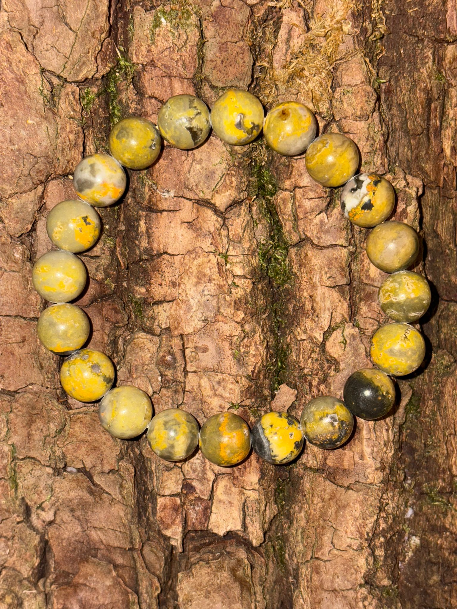Bracelet boule jaspe bumblebee