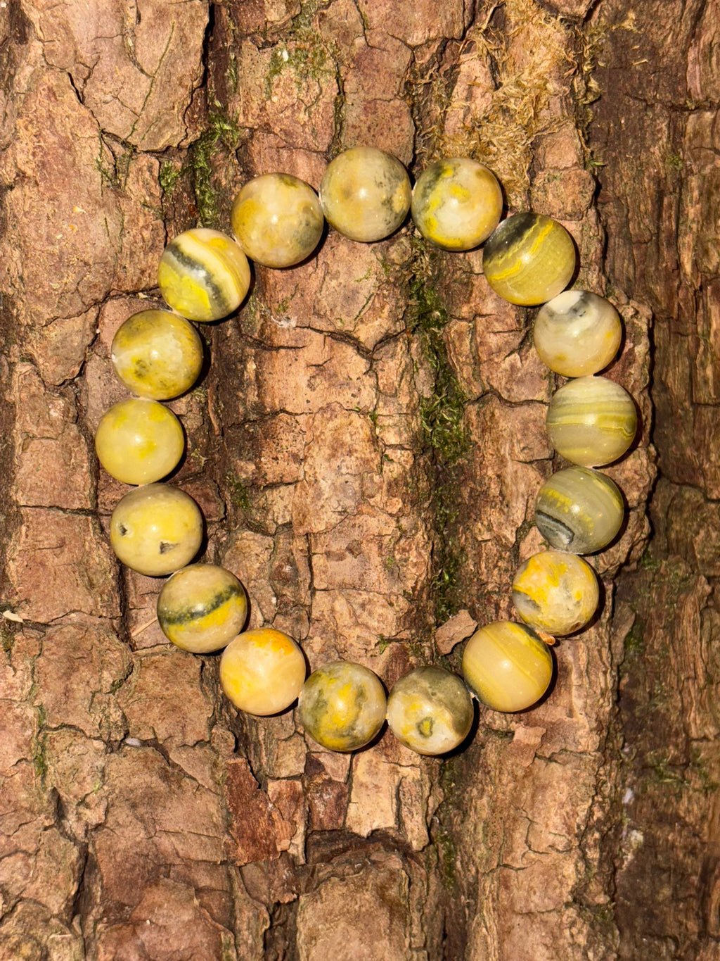 Bracelet boule jaspe bumblebee