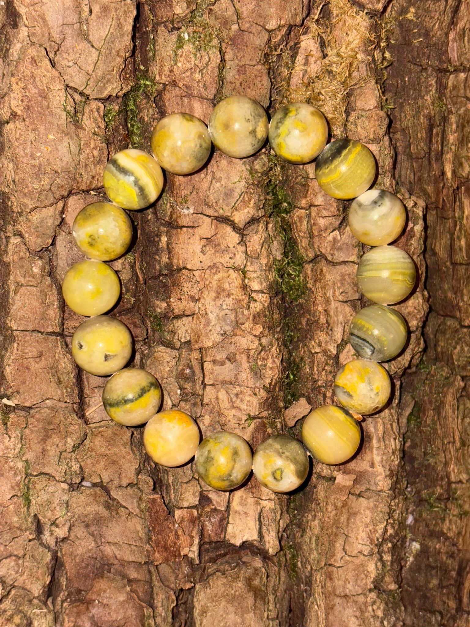 Bracelet boule jaspe bumblebee