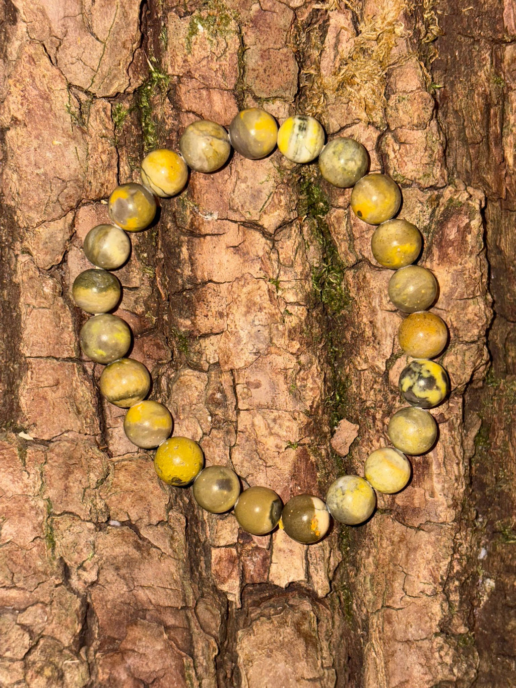 Bracelet boule jaspe bumblebee