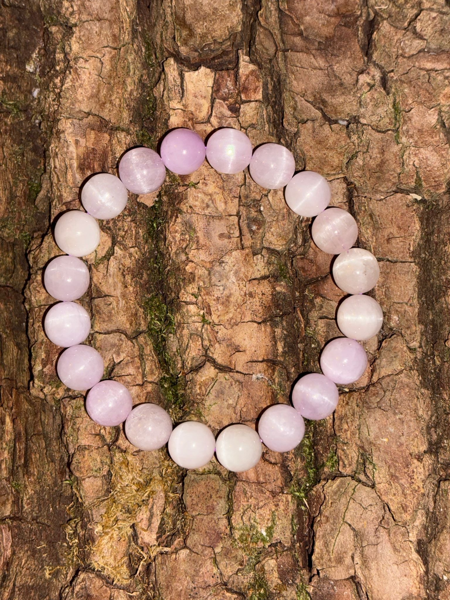 Bracelet boule kunzite multicolore Madagascar