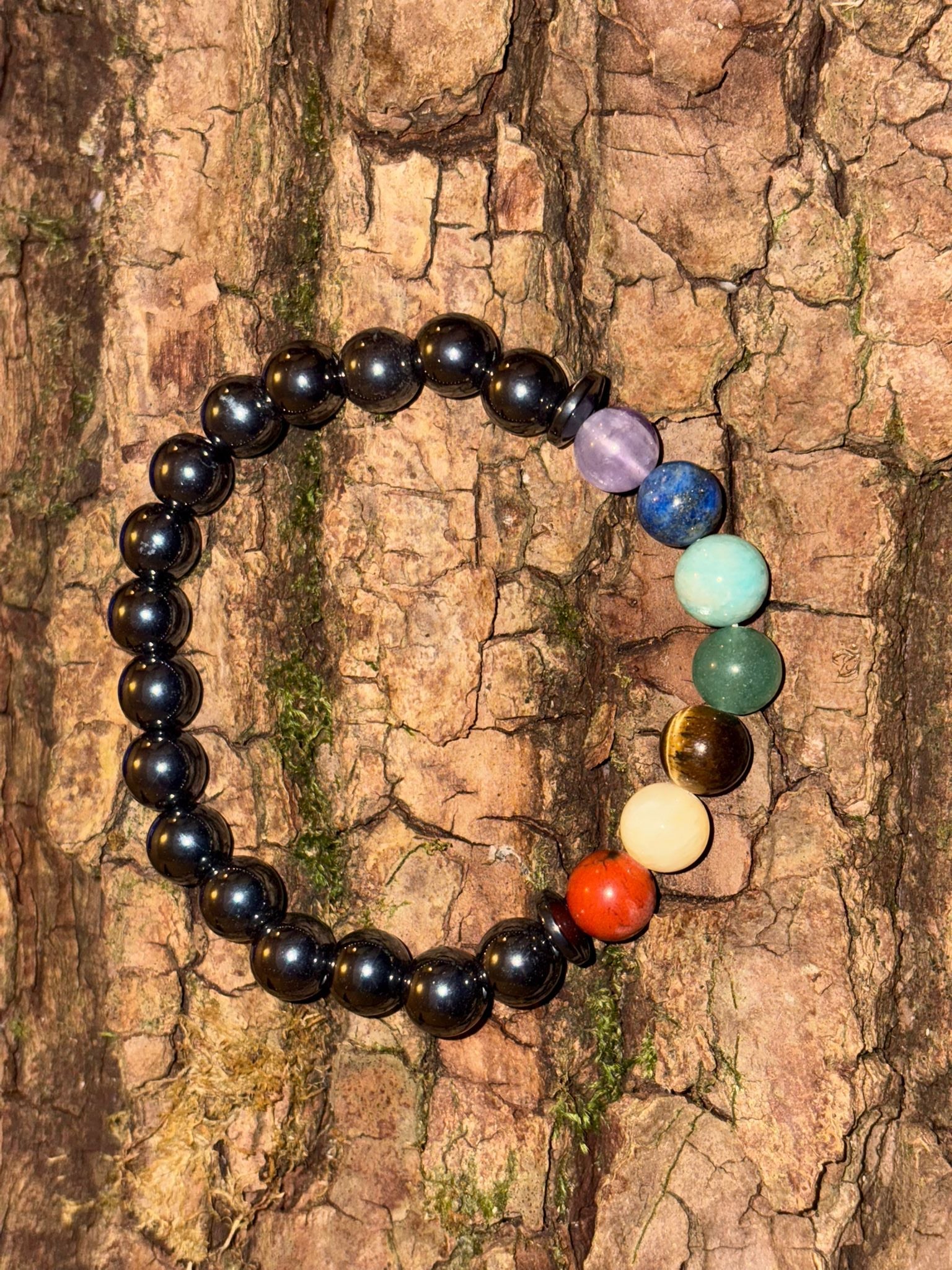 Bracelet 7 Chakras + Hématite