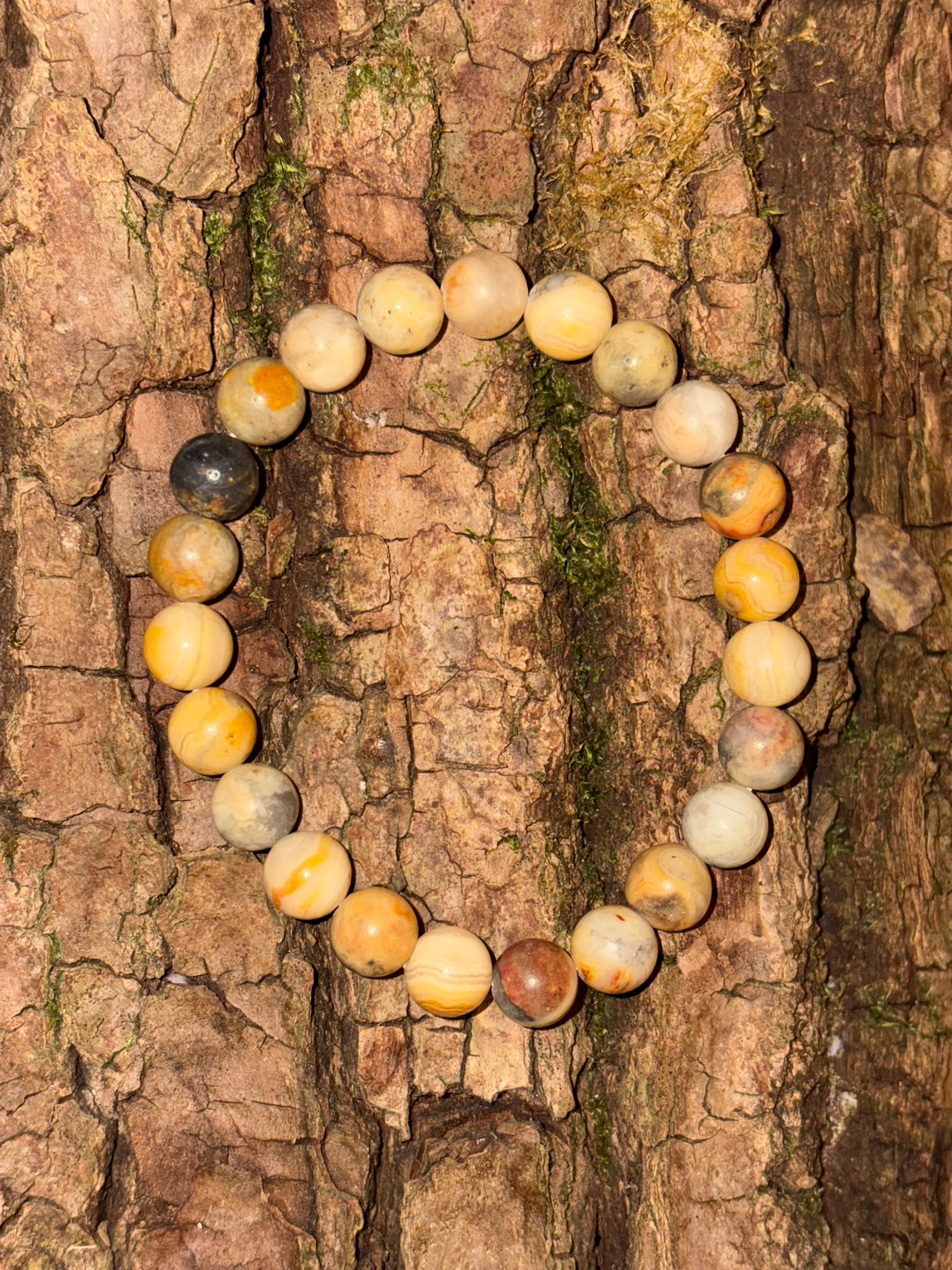Bracelet boule Agate indienne