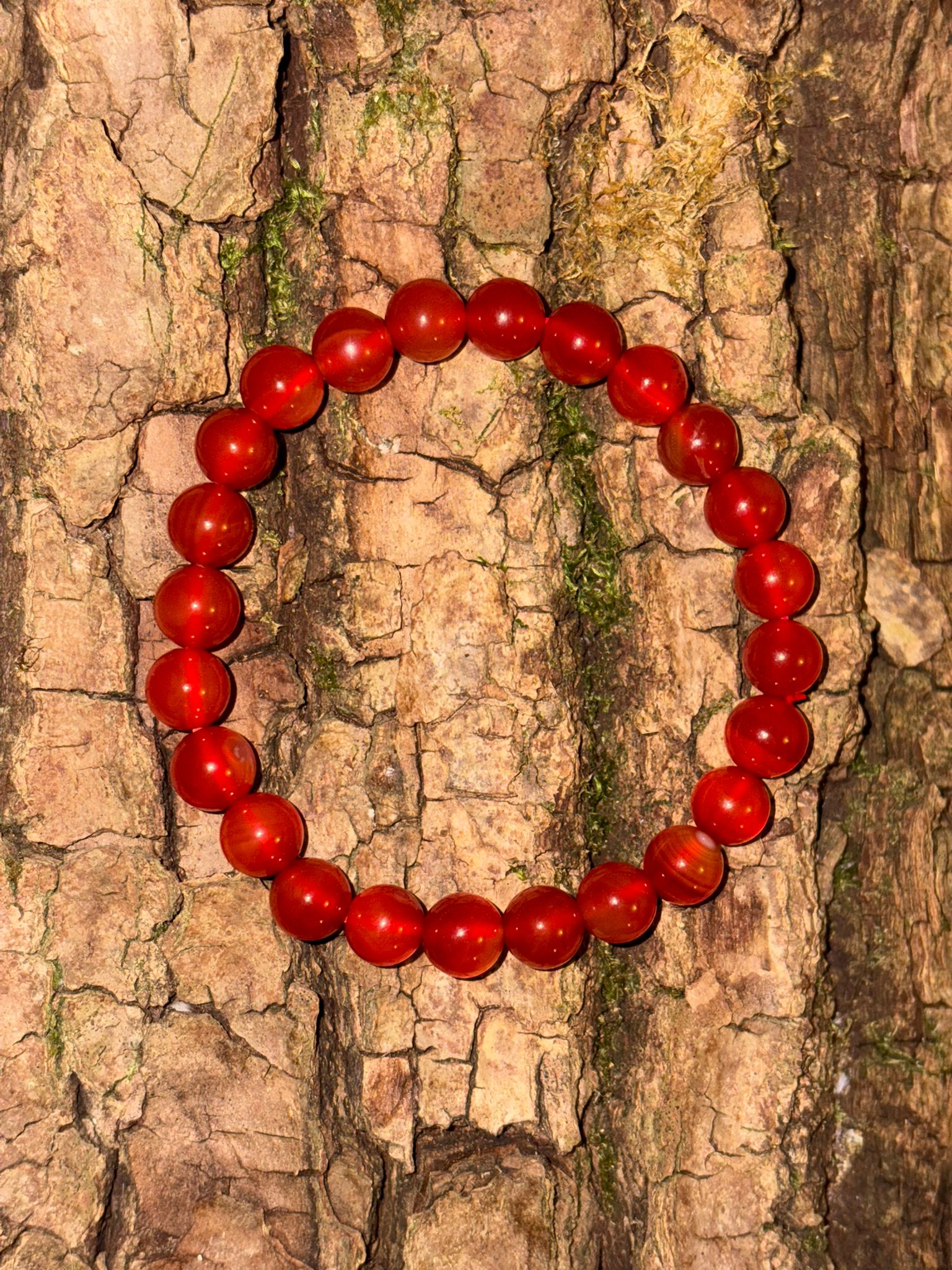 Bracelet boule Cornaline Rouge