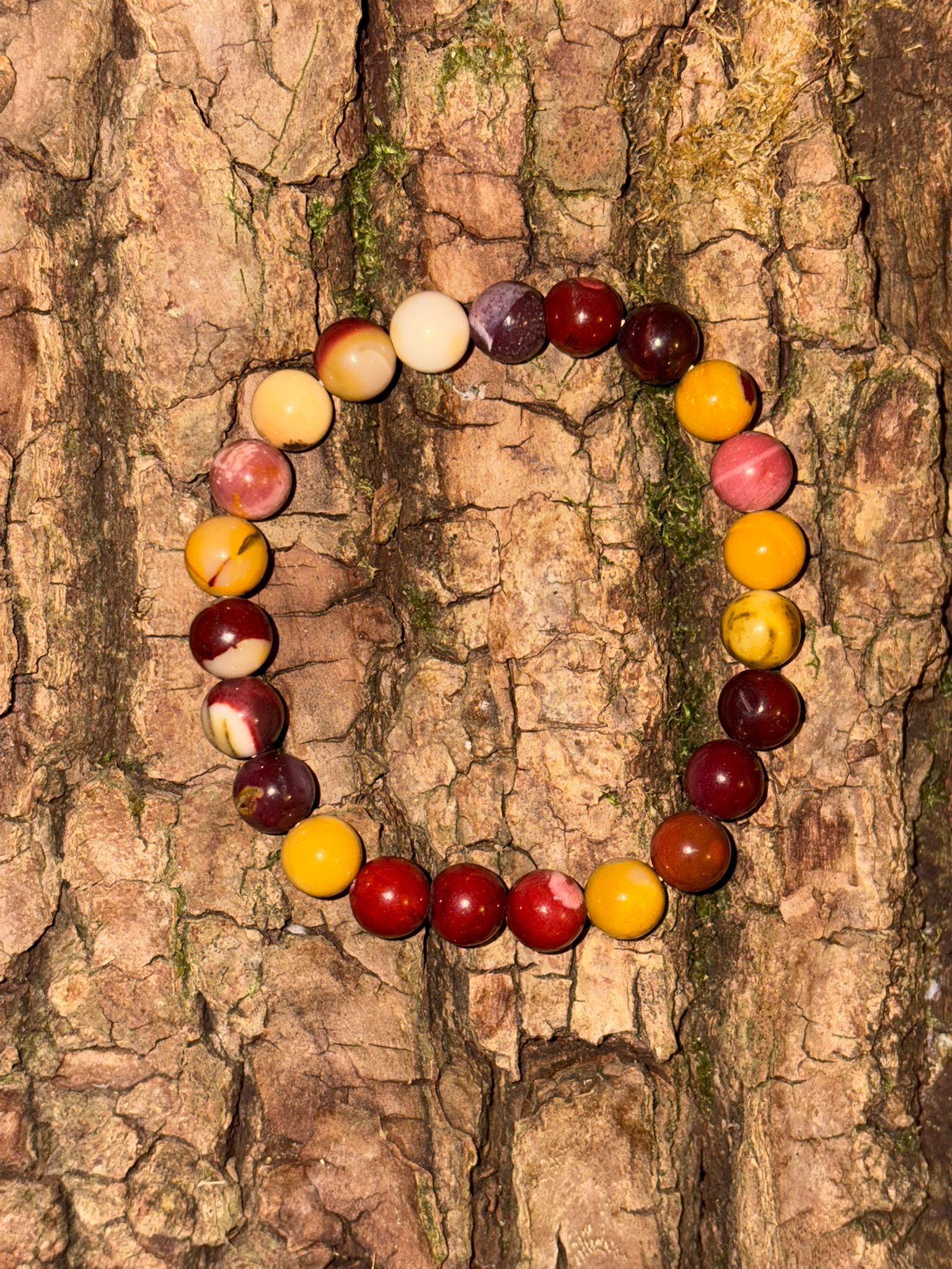 Bracelet boule Jaspe Mokaïte