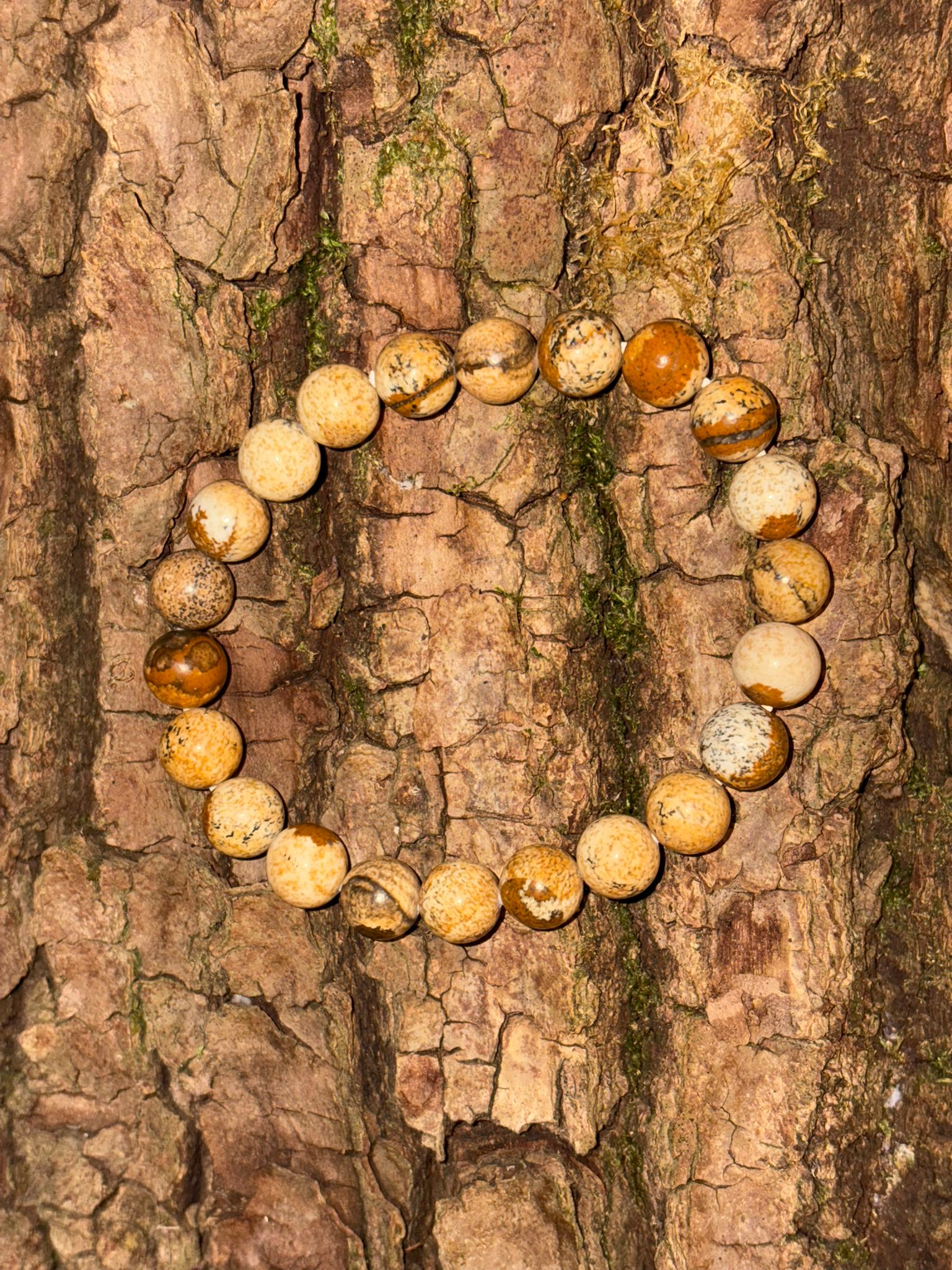 Bracelet boule Jaspe Paysage