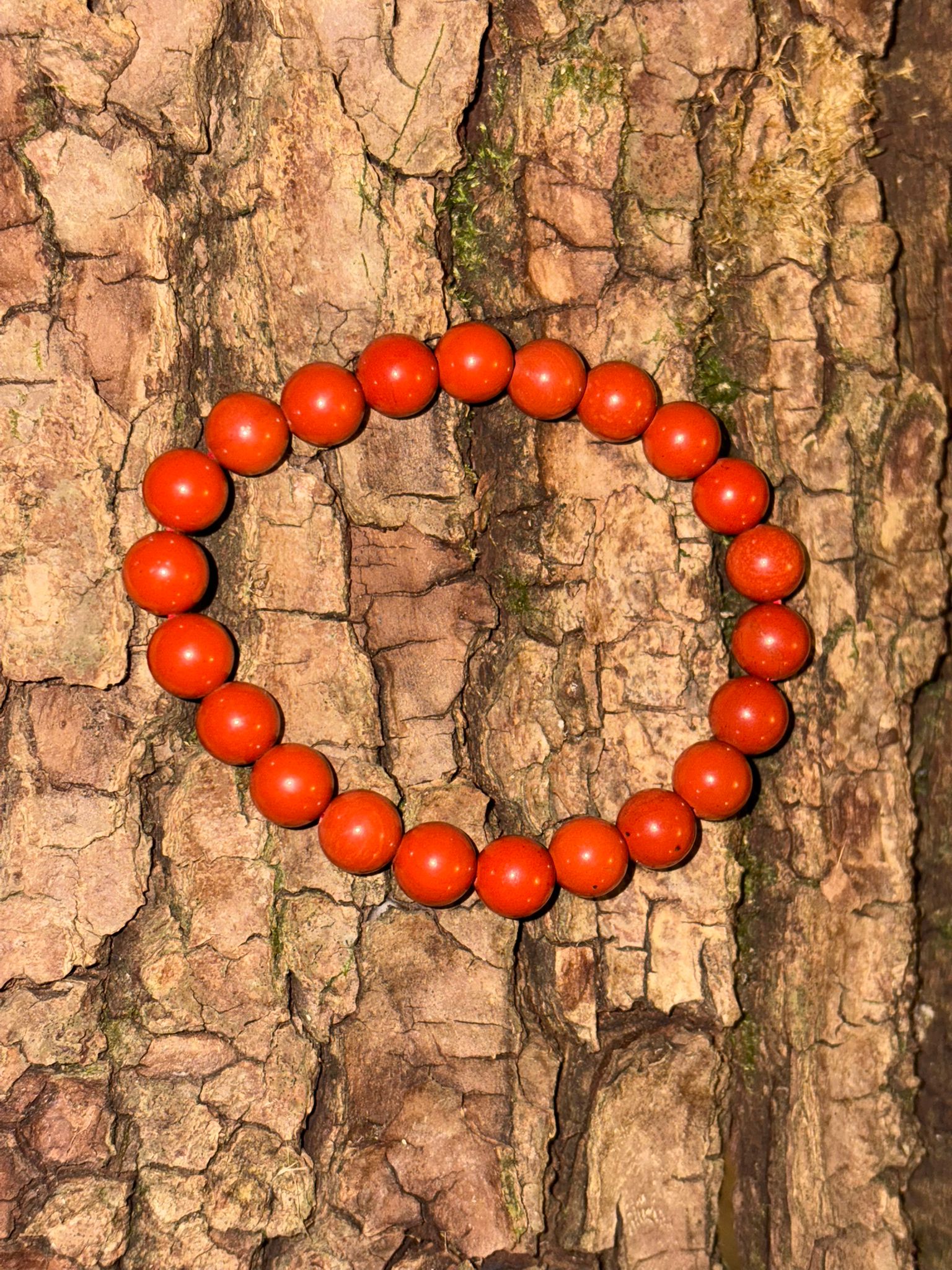 Bracelet boule Jaspe Rouge