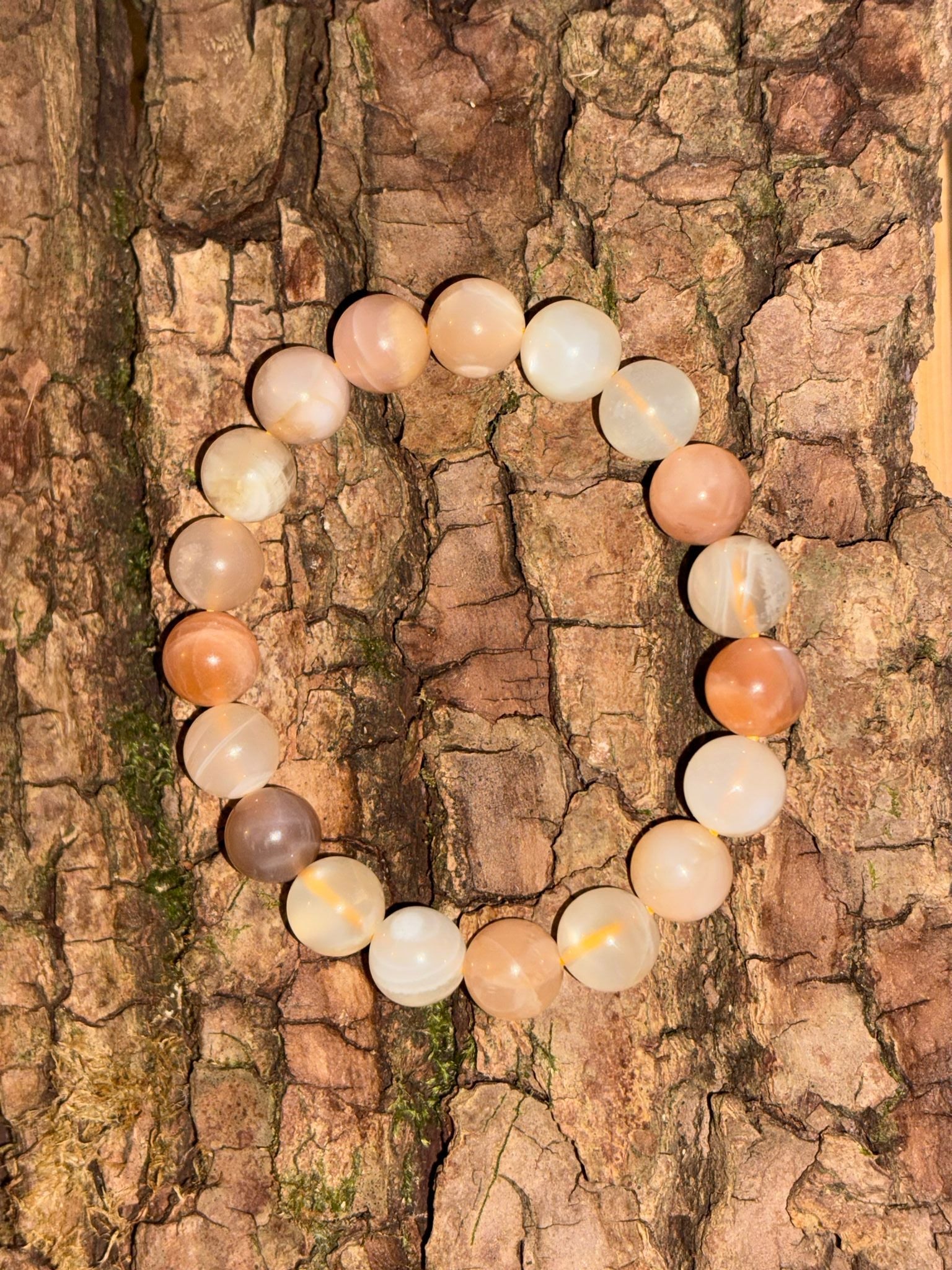 Bracelet boule pierre de lune