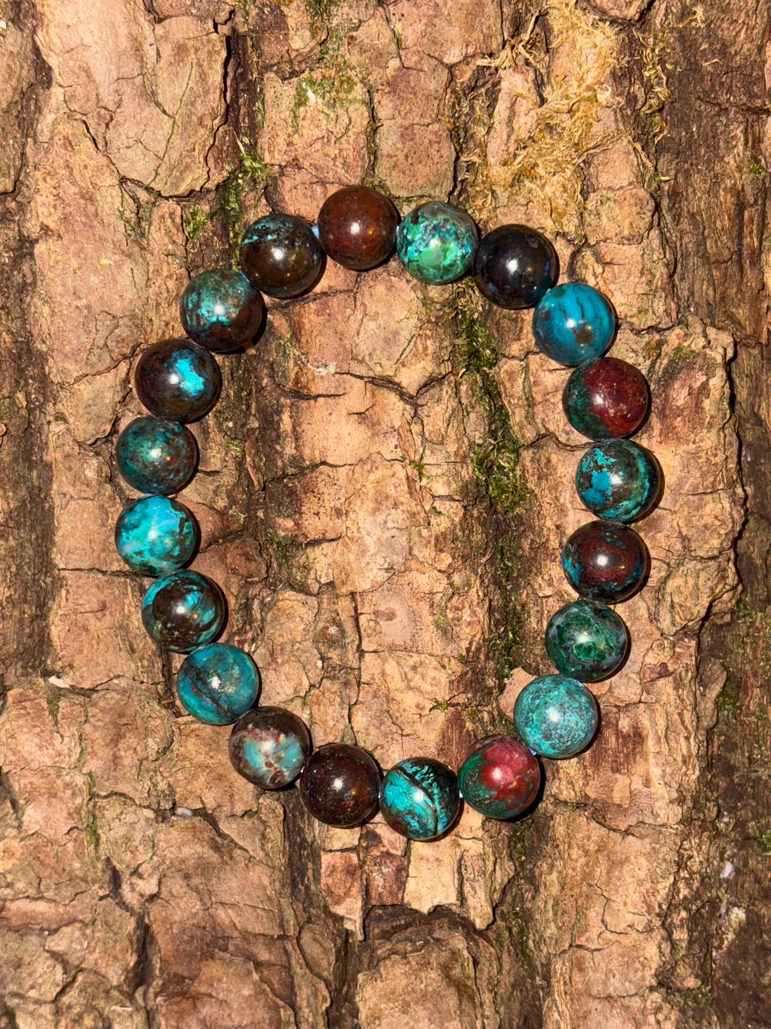 Bracelet boule chrysocolle du Congo