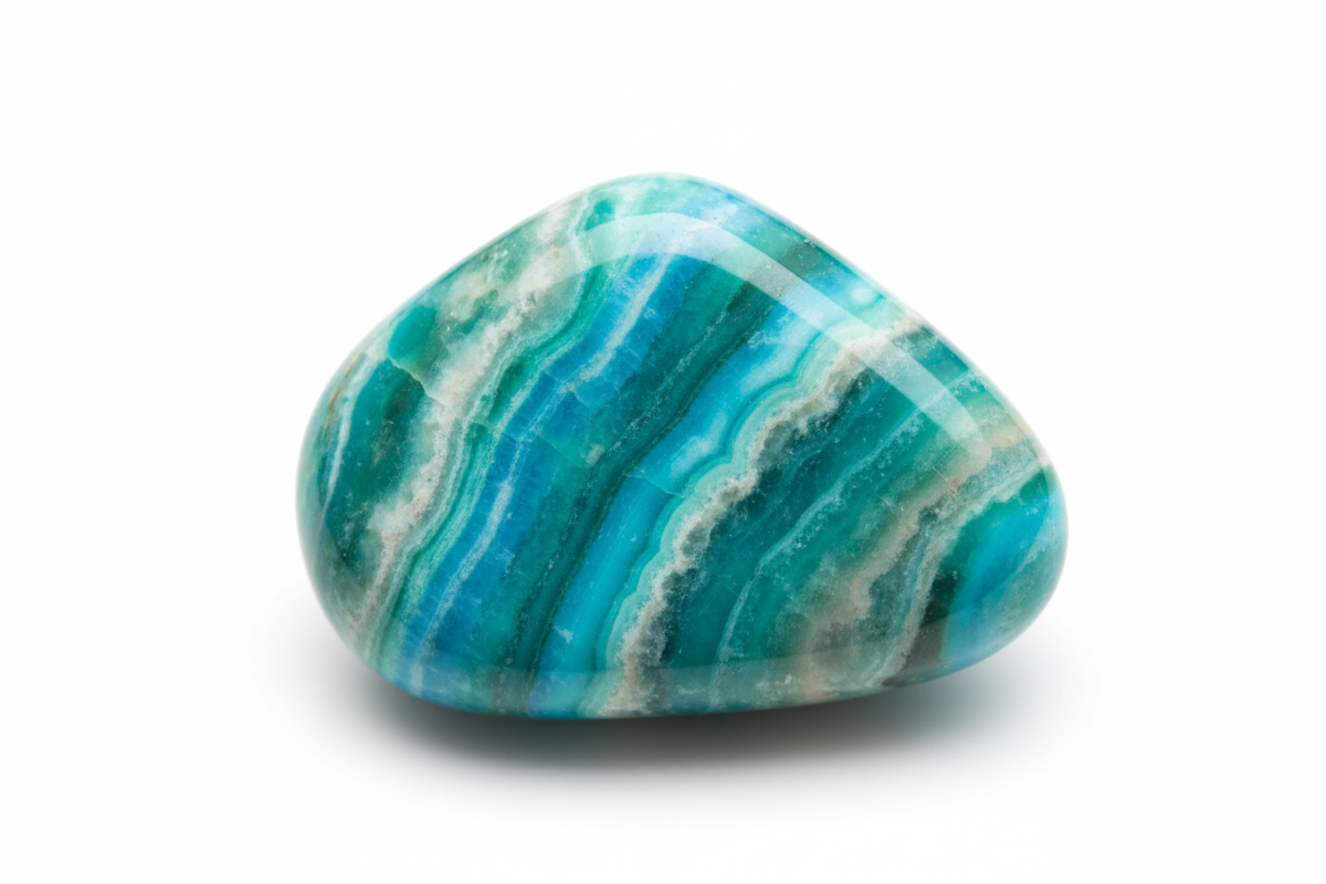 pierre amazonite multicolor fond blanc